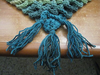 Crocodile Stitch shawl 5