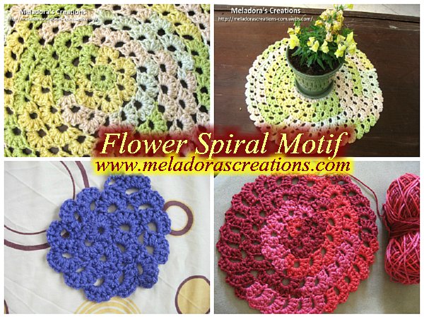 Flower Spiral Motif COMB