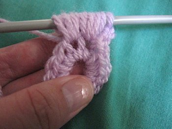 Puff stitch Flower Scarf 2