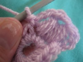 Puff stitch Flower Scarf 4 -1