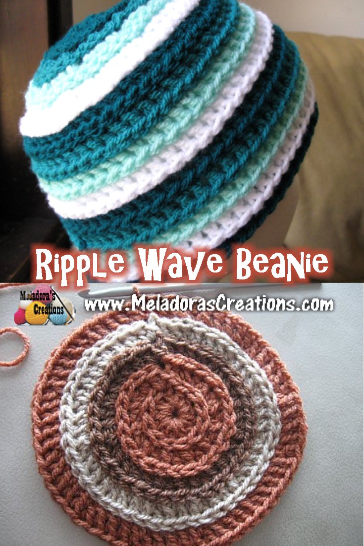 Ripple Wave Beanie - Free Crochet Pattern