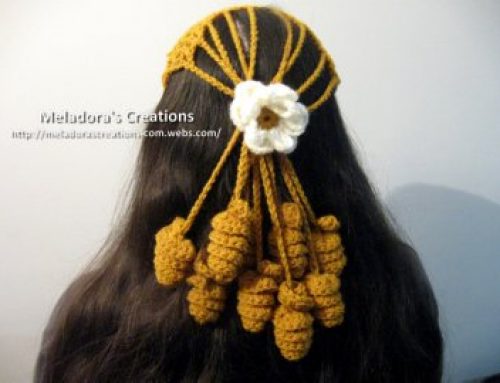 Crocheted Mesh Twirly Head Cover – Free Crochet Pattern