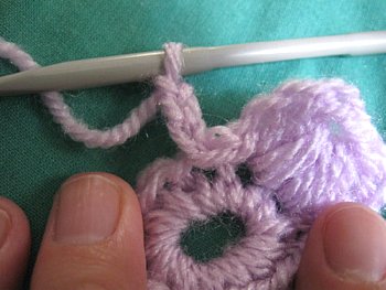 Puff stitch Flower Scarf 5