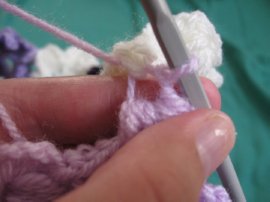 Puff stitch Flower Scarf 8 -1