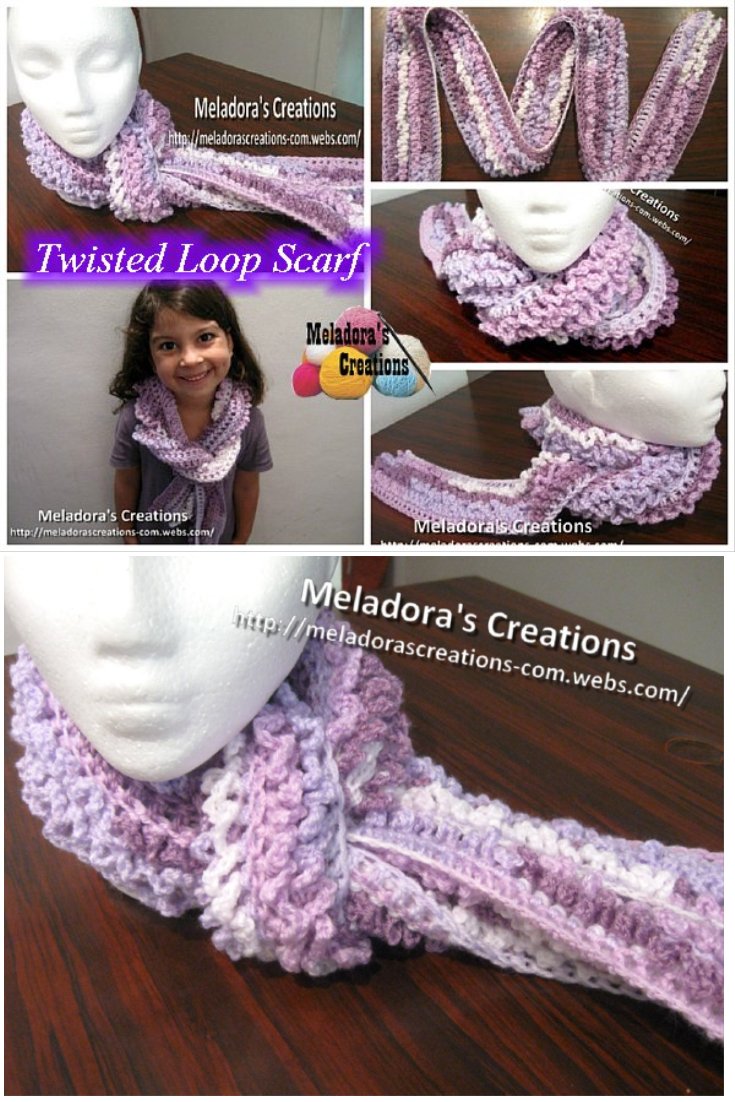 Twisted Loop Scarf - (Astrakhan Stitch) Free Crochet Pattern
