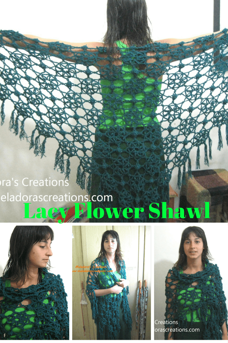 Lacy Flower Crochet Shawl Pattern