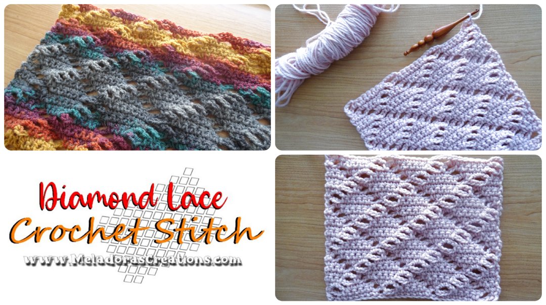 Diamond Lace Crochet Stitch – Free Crochet Pattern