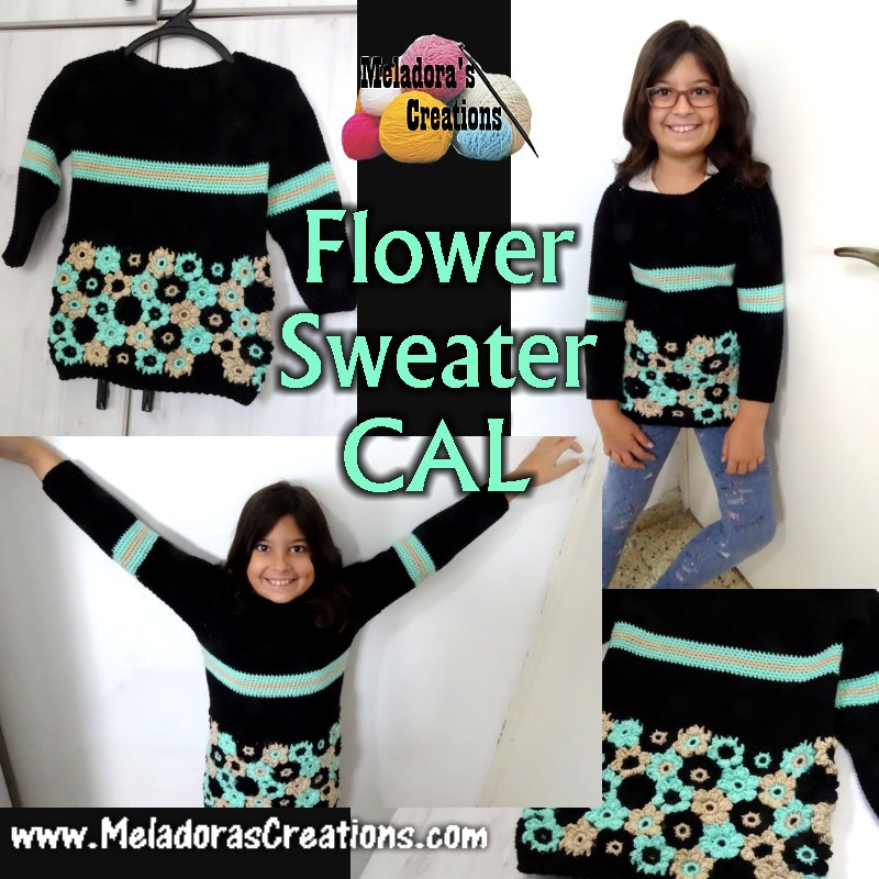 Crochet Flower Sweater CAL