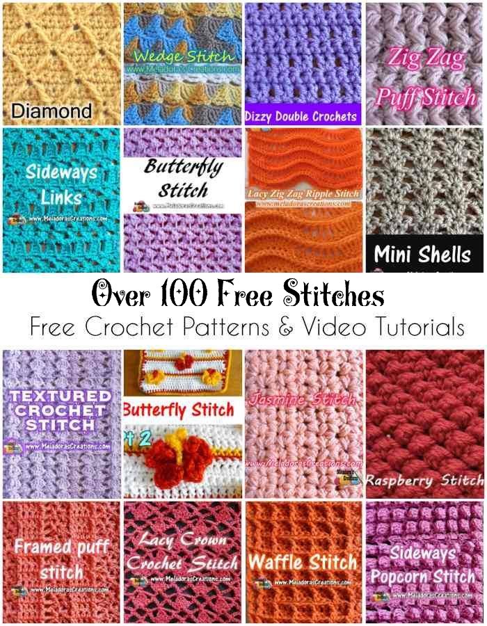Over 100 Crochet Stitch Tutorials – Meladora's Creations