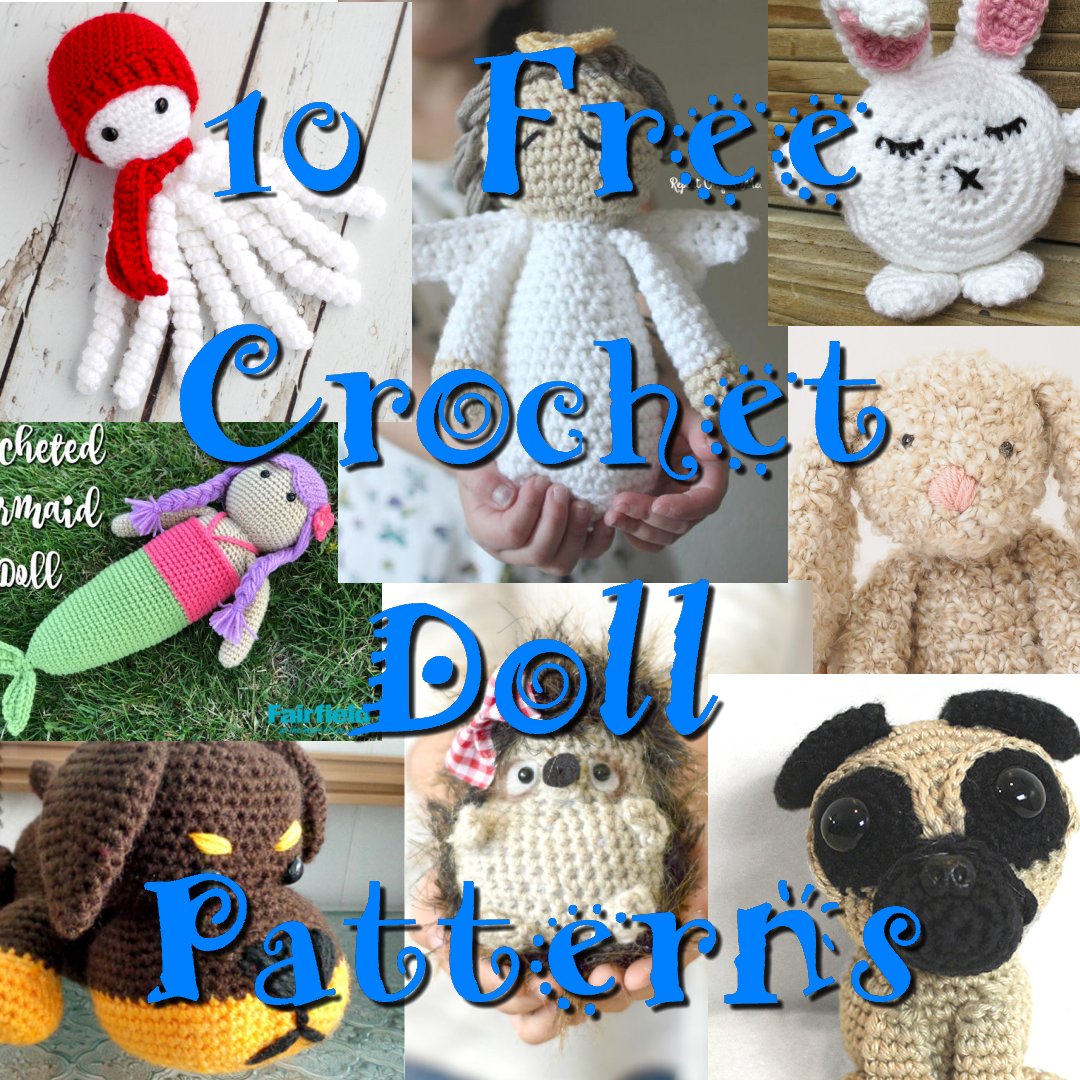 10 Free Doll Crochet Patterns - Crochet Link Blast Pattern Round up