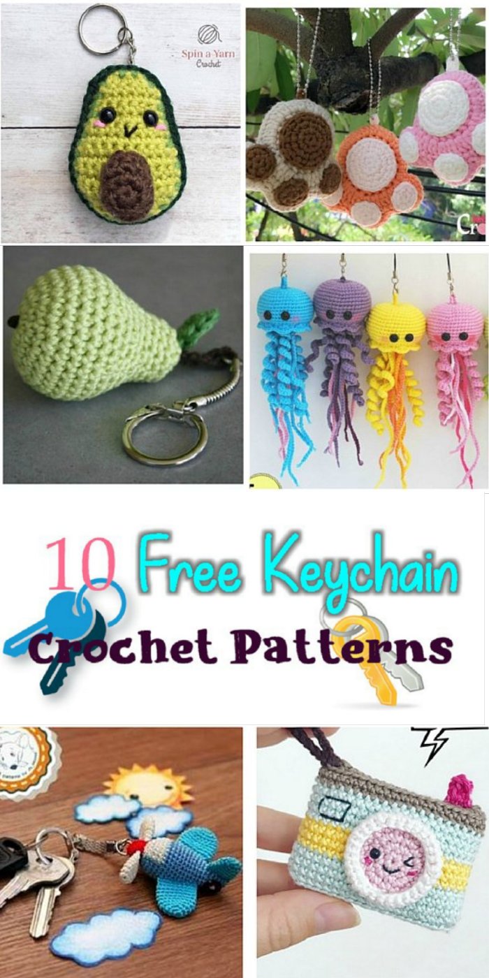 10 Free Key Chain Crochet Patterns - Crochet pattern Round up Link Blast