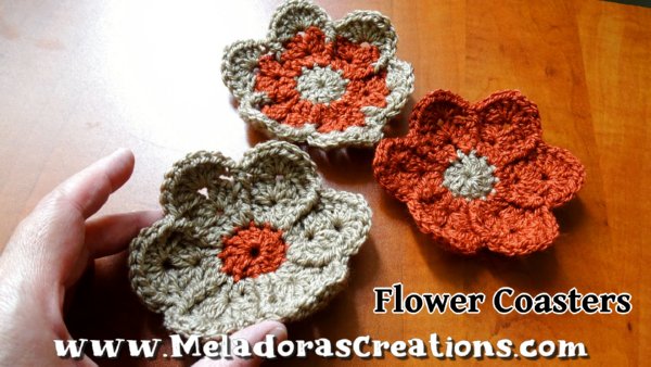 Crochet Flower Coaster - Free Crochet Pattern