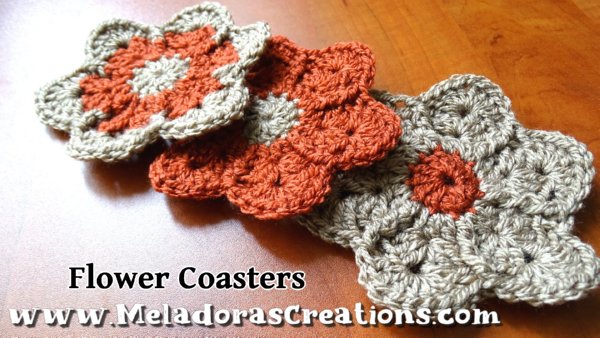Crochet Flower Coaster - Free Crochet Pattern