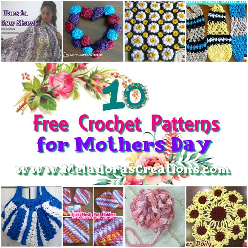 10 Free Crochet Patterns for Mothers Day - Pattern round up - crochet link blast