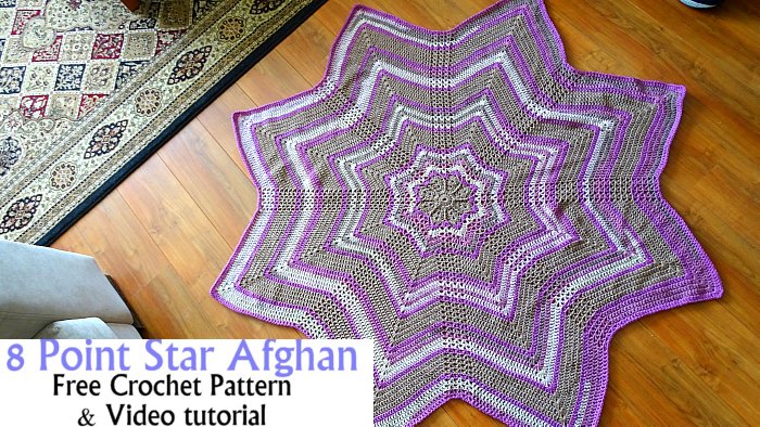 Crochet Star Afghan - 8 point Star Afghan – Free Crochet Pattern