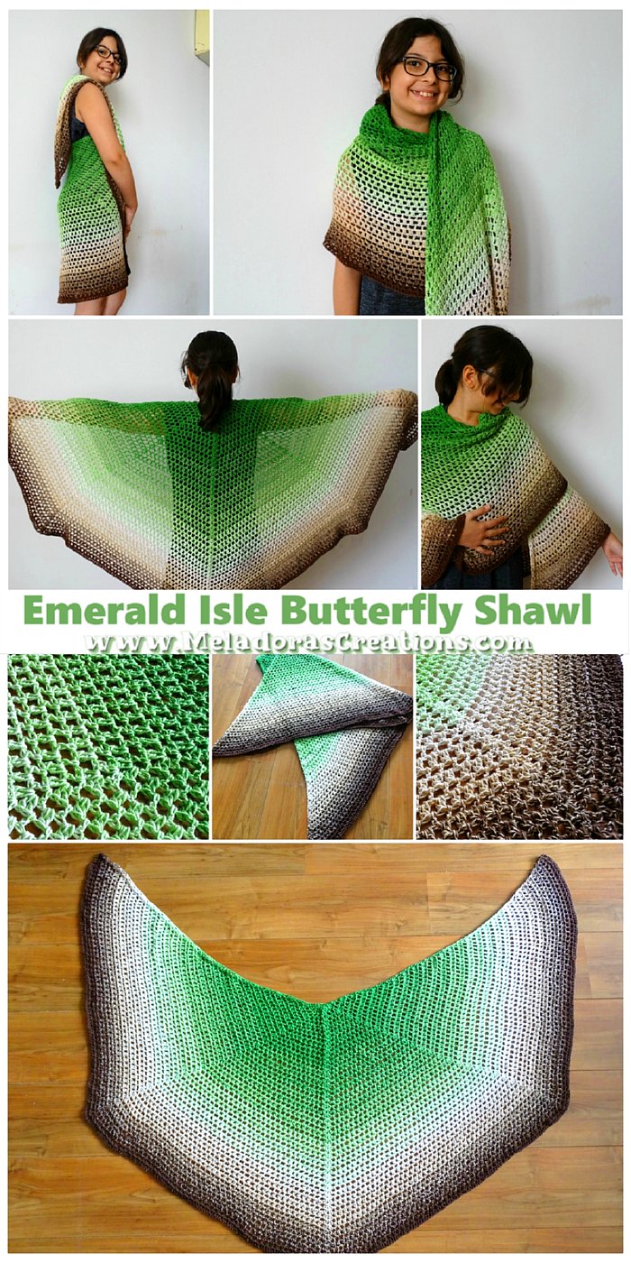 Butterfly Shawl Crochet Pattern - Emerald Isle Butterfly Shawl – Free Crochet Pattern