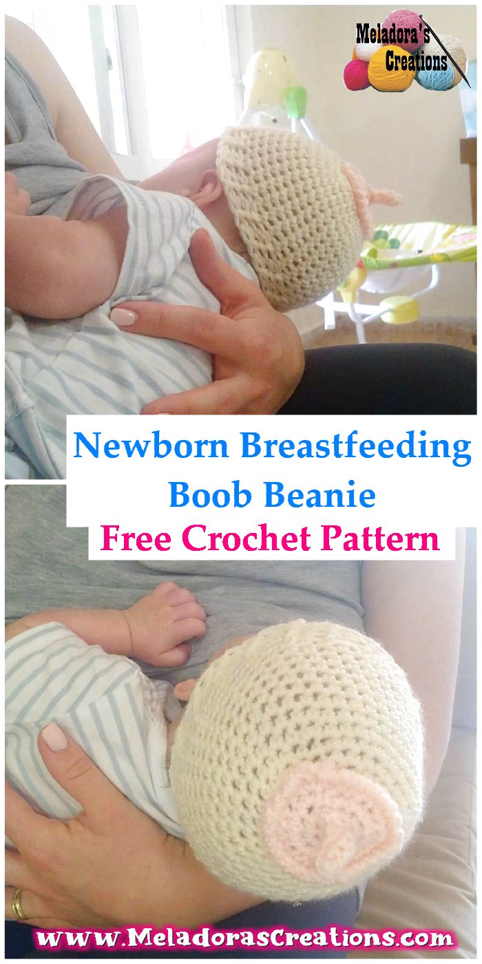 Newborn Breast Feeding Boob Beanie – Free Crochet Pattern