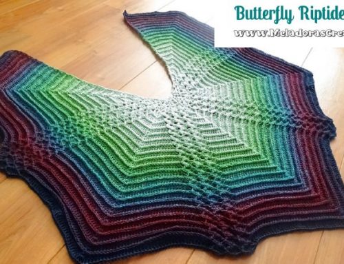 Riptide Butterfly Shawl Crochet Free Pattern and Crochet Tutorial