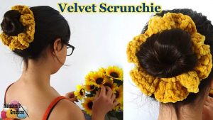 crochet scrunchie without elastic – Meladora's Creations