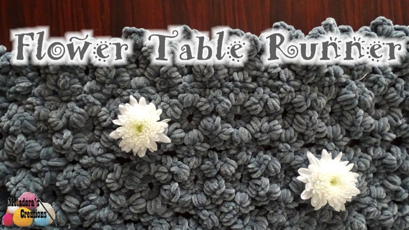 Flower Table Runner Crochet Pattern - Puff Flower Crochet - Crochet for the Home - Free Crochet Pattern