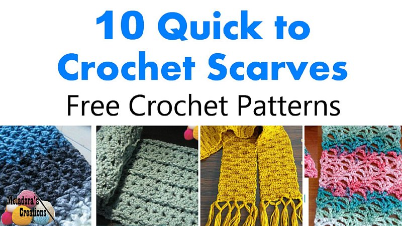 10 Quick to Crochet Scarves – Free Crochet Pattern link Blast