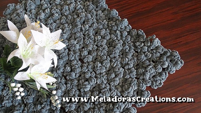 Flower Table Runner Crochet Pattern - Puff Flower Crochet - Crochet for the Home - Free Crochet Pattern