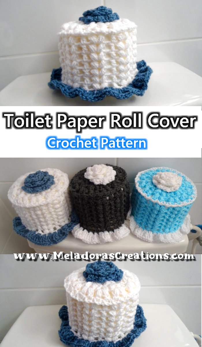 Crochet Toilet Paper Roll Cover – Free Pattern and video tutorial – Meladora's Creations