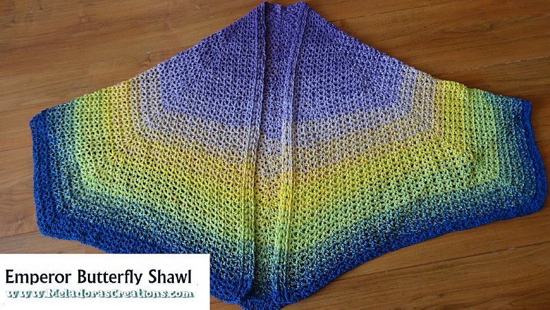 Emperor Butterfly Shawl Crochet Free Pattern and Crochet Tutorial