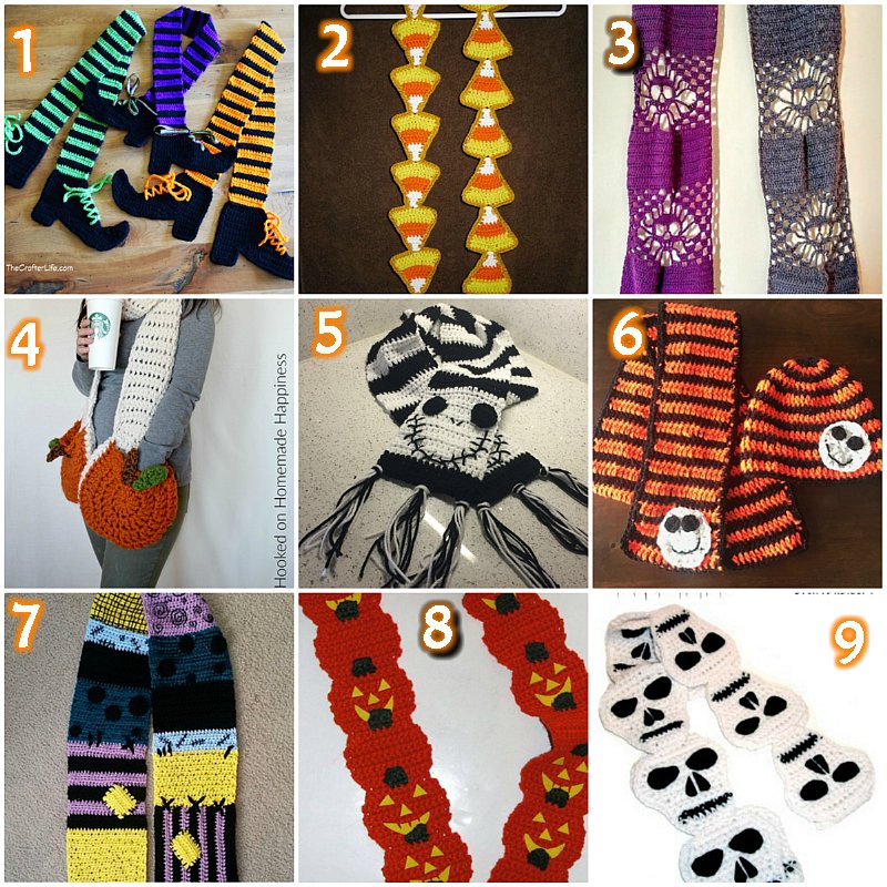 10 Free Halloween Scarf Crochet Patterns Link Blast