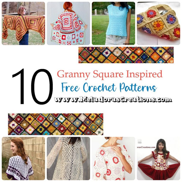 10 Granny Square Patterns – Free Crochet Pattern Link blast – Meladora ...