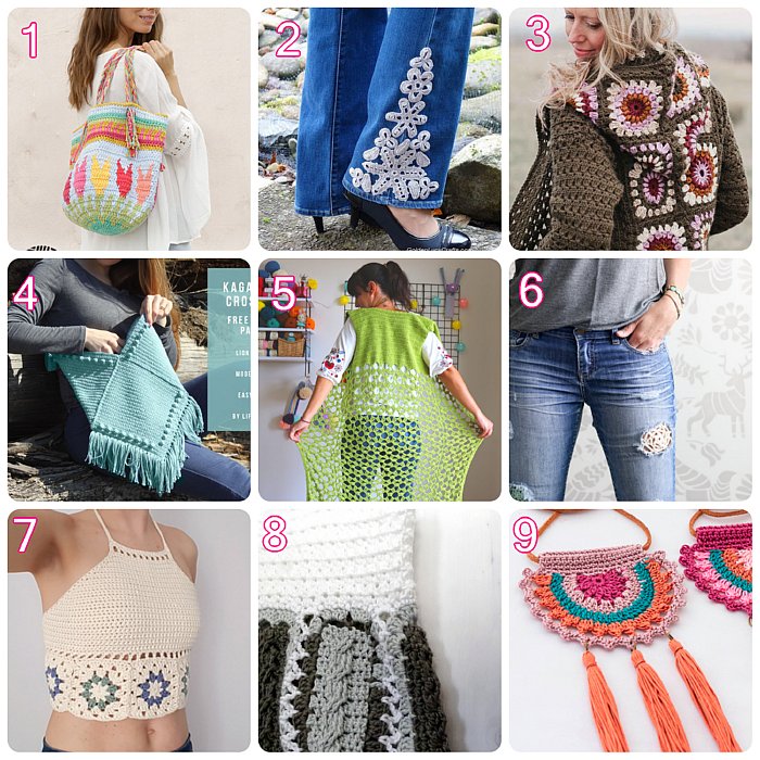 10 Boho Chic Crochet - Free Crochet Patterns – Free Crochet Link blast