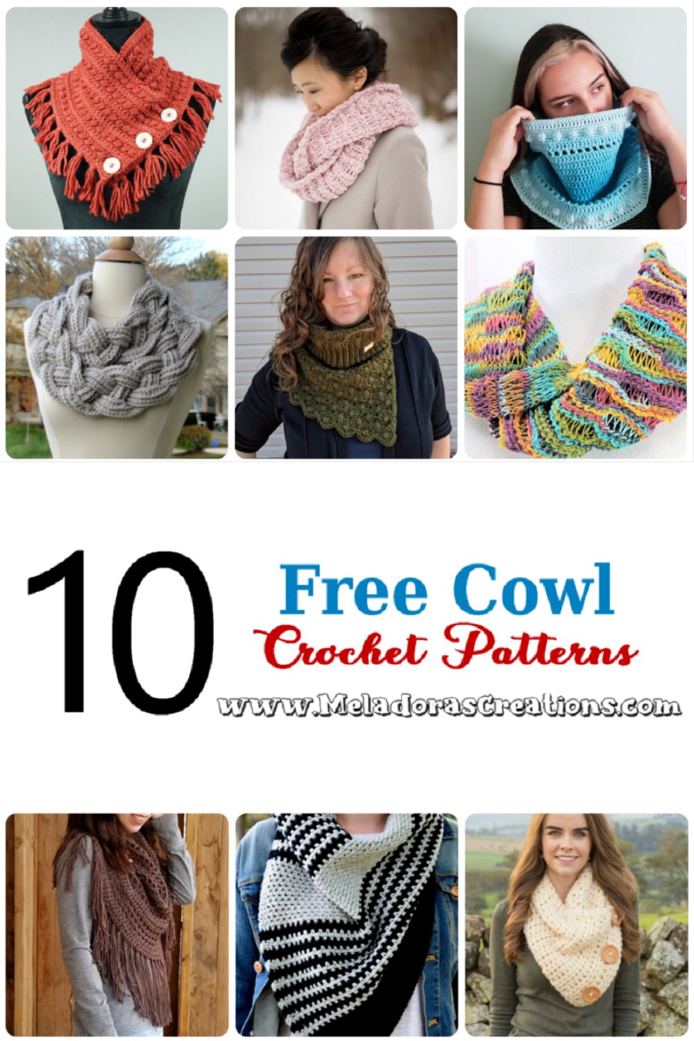 10 Free Cowl Crochet Patterns - Crochet Pattern Round up