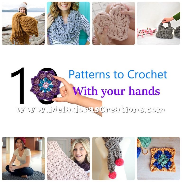 10 Patterns to Crochet with your Fingers Round up – Meladora's Creations